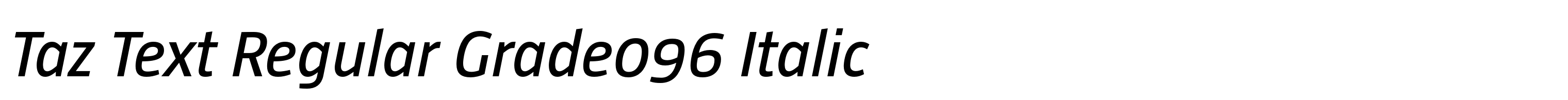Taz Text Regular Grade096 Italic